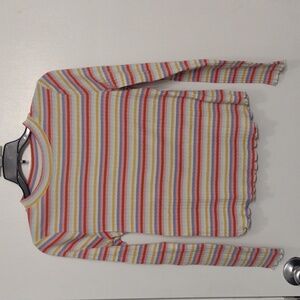NEW Cat and Jack LS Knit Pastel Stripes Shirt Size XL
